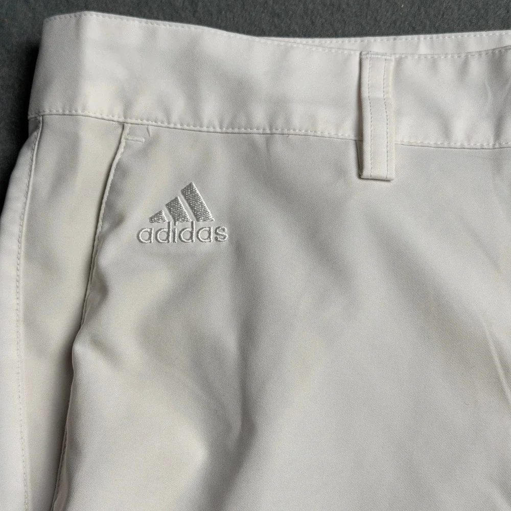Adidas Mens Climalite Golf Pants White Flat Front Performance Trousers 42x30